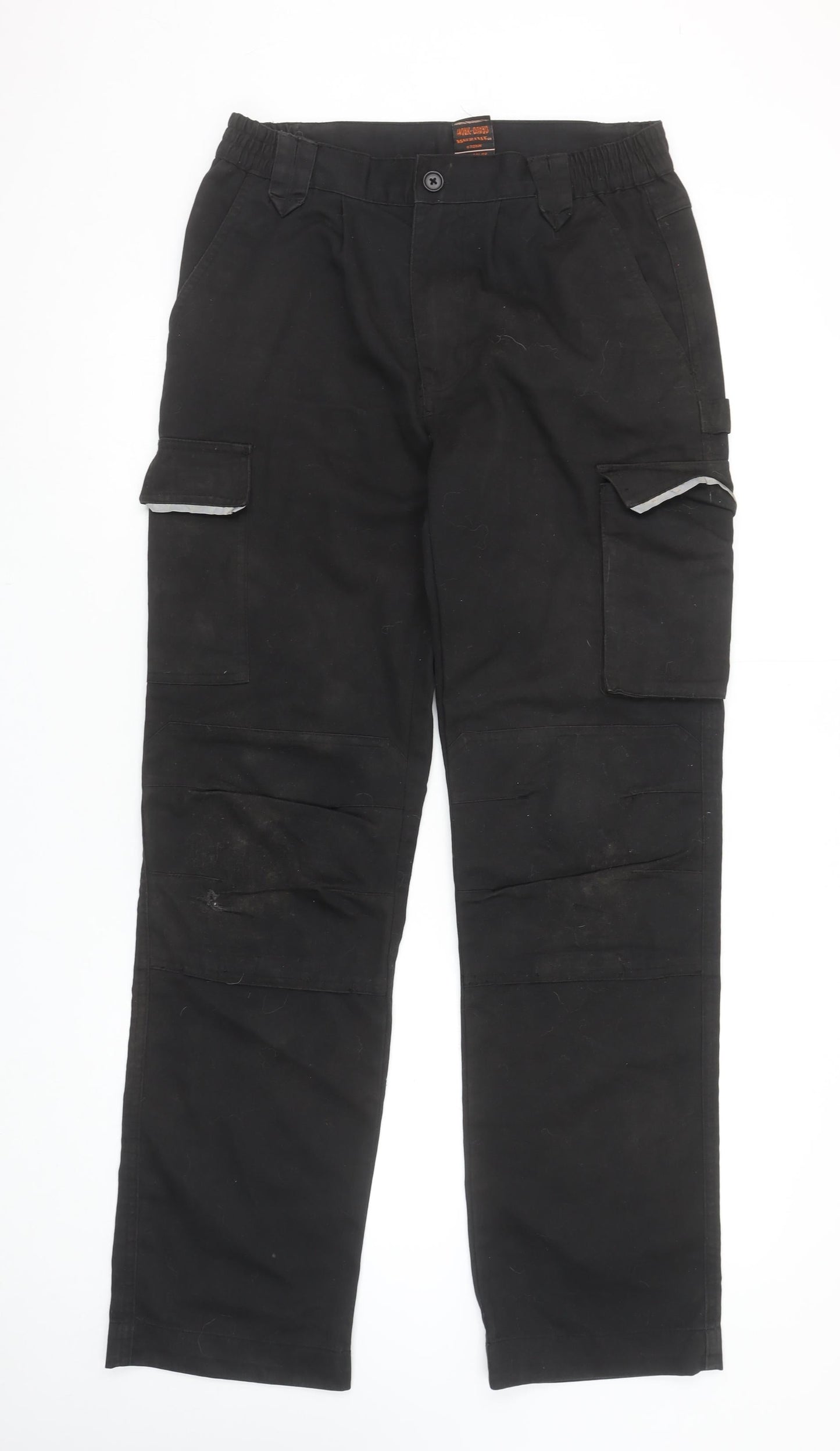 Result Work-Guard Men's Black Cargo Work Trousers Size S 32in Regular