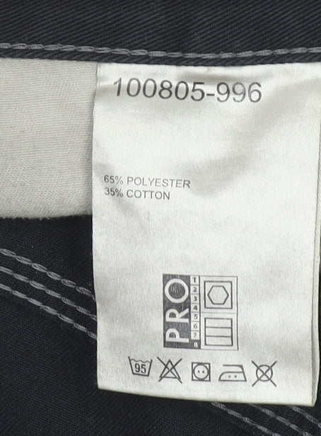 Fristads Kansas Men's Black Cargo Work Trousers Size 36 Tall Polyester Cotton