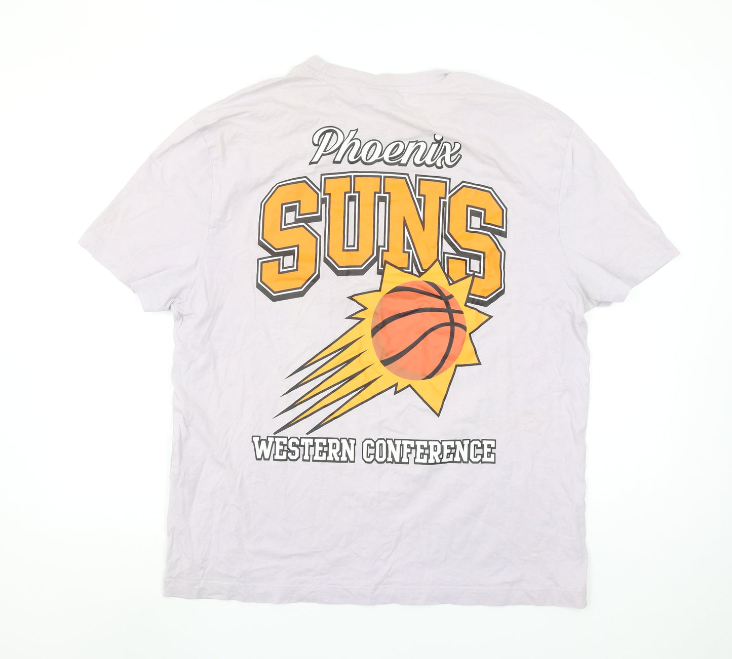 NBA Men’s White Phoenix Suns Graphic Sports T-Shirt Size L