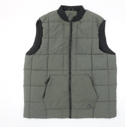 -9° Peak Men's Green 2XL Quilted Bodywarmer Waistcoat Outdoor Casual