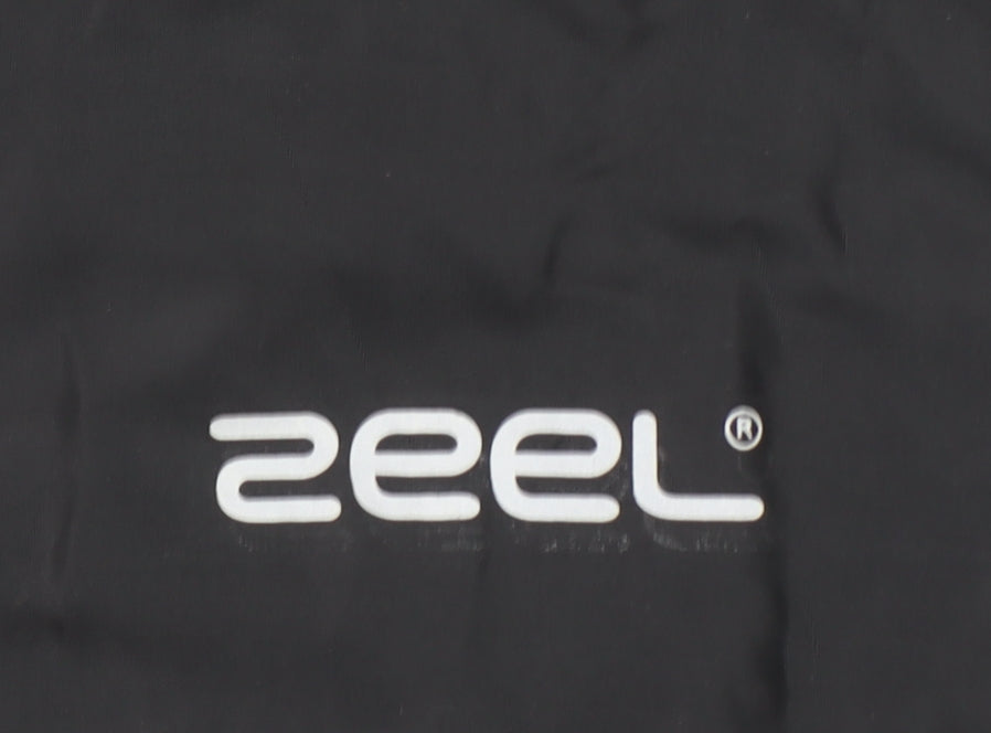 Zeel Mens Black XL Waterproof Hooded Rain Coat Jacket