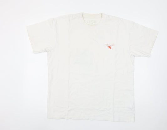 Pull&Bear XDYE White Graphic Print Men's M T-Shirt