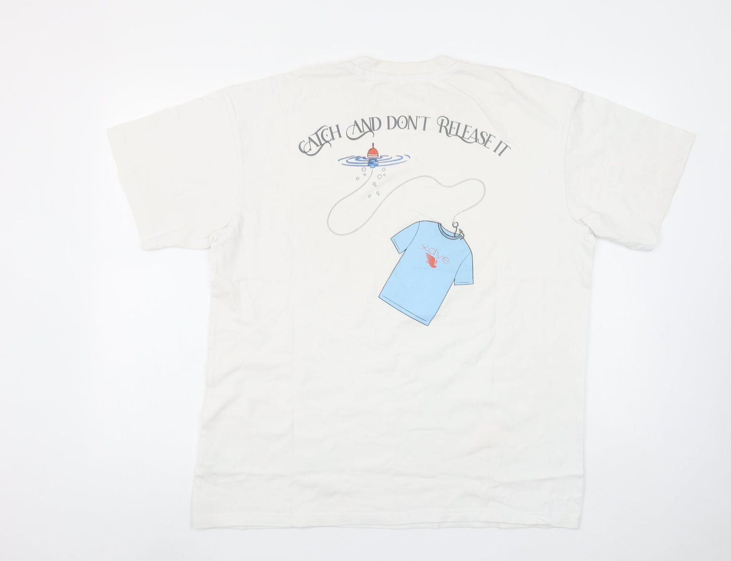 Pull&Bear XDYE White Graphic Print Men's M T-Shirt