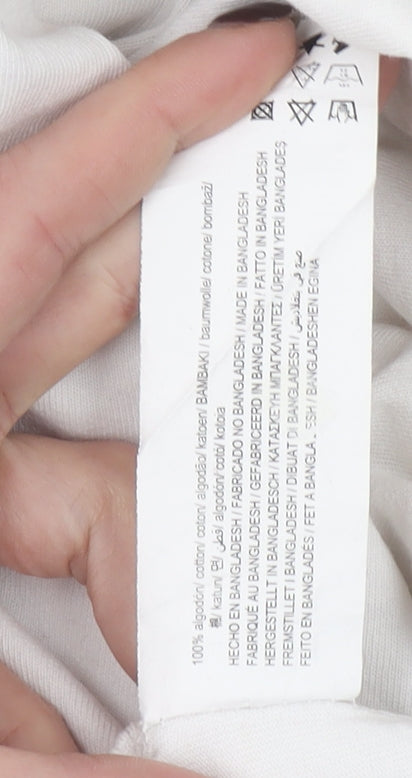 Pull&Bear XDYE White Graphic Print Men's M T-Shirt