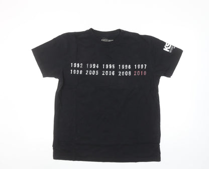 Quiksilver Men’s Black Short Sleeve Graphic Cotton T-Shirt Size S