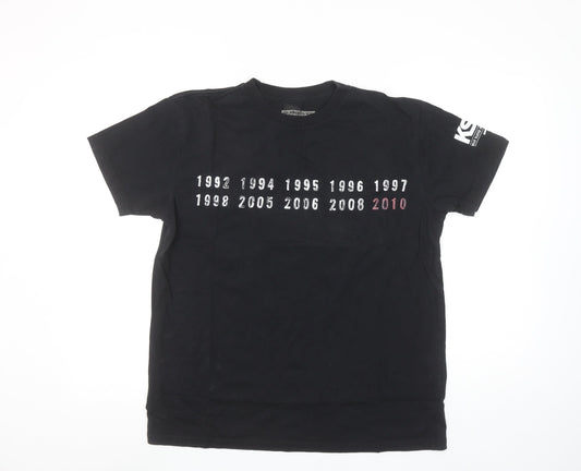 Quiksilver Men’s Black Short Sleeve Graphic Cotton T-Shirt Size S