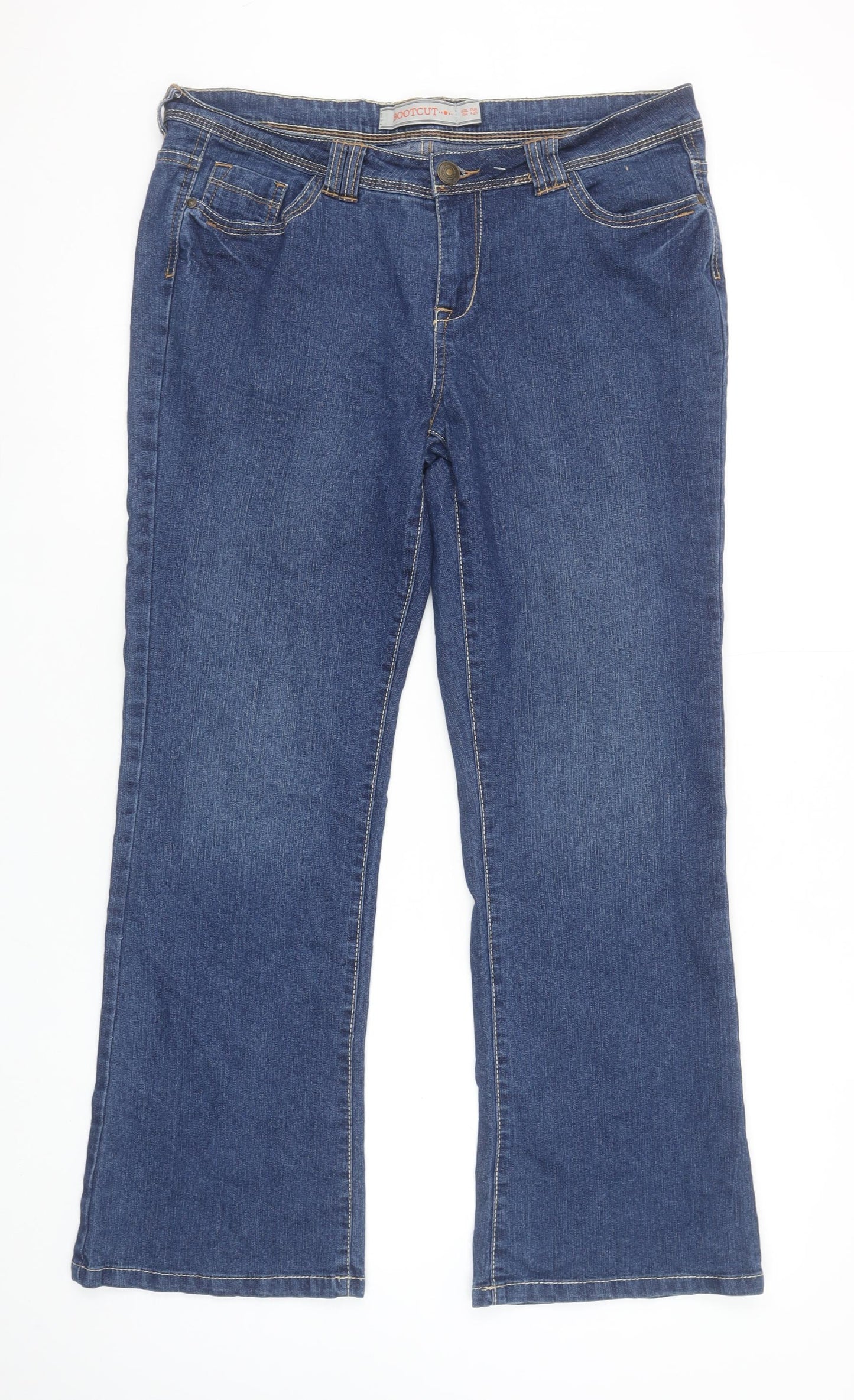 Dunnes Stores Women's Blue Bootcut Stretch Denim Jeans Size 14