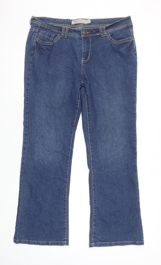 Dunnes Stores Women's Blue Bootcut Stretch Denim Jeans Size 14