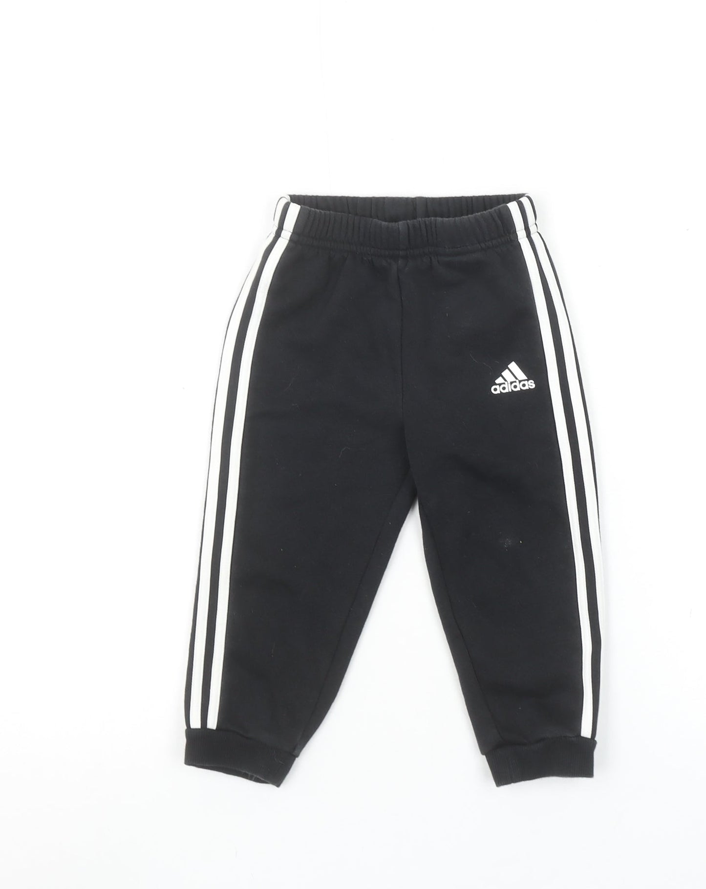 Adidas Unisex Baby Black Track Pants 12-18 Months Elastic Waist Activewear