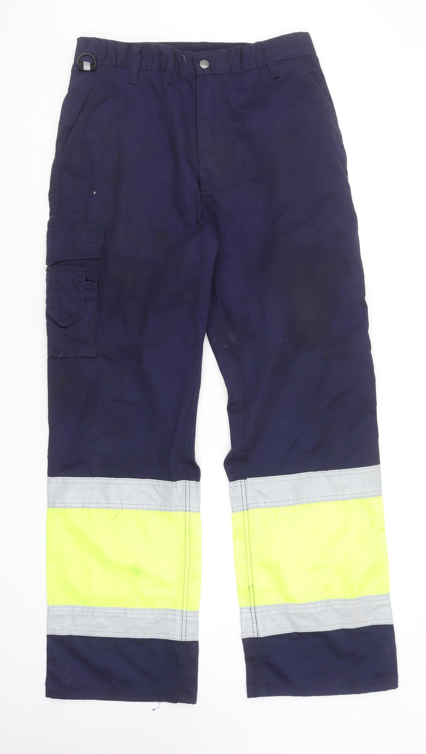 Portwest Men's Multicoloured Work Cargo Trousers M Regular Fit Reflective