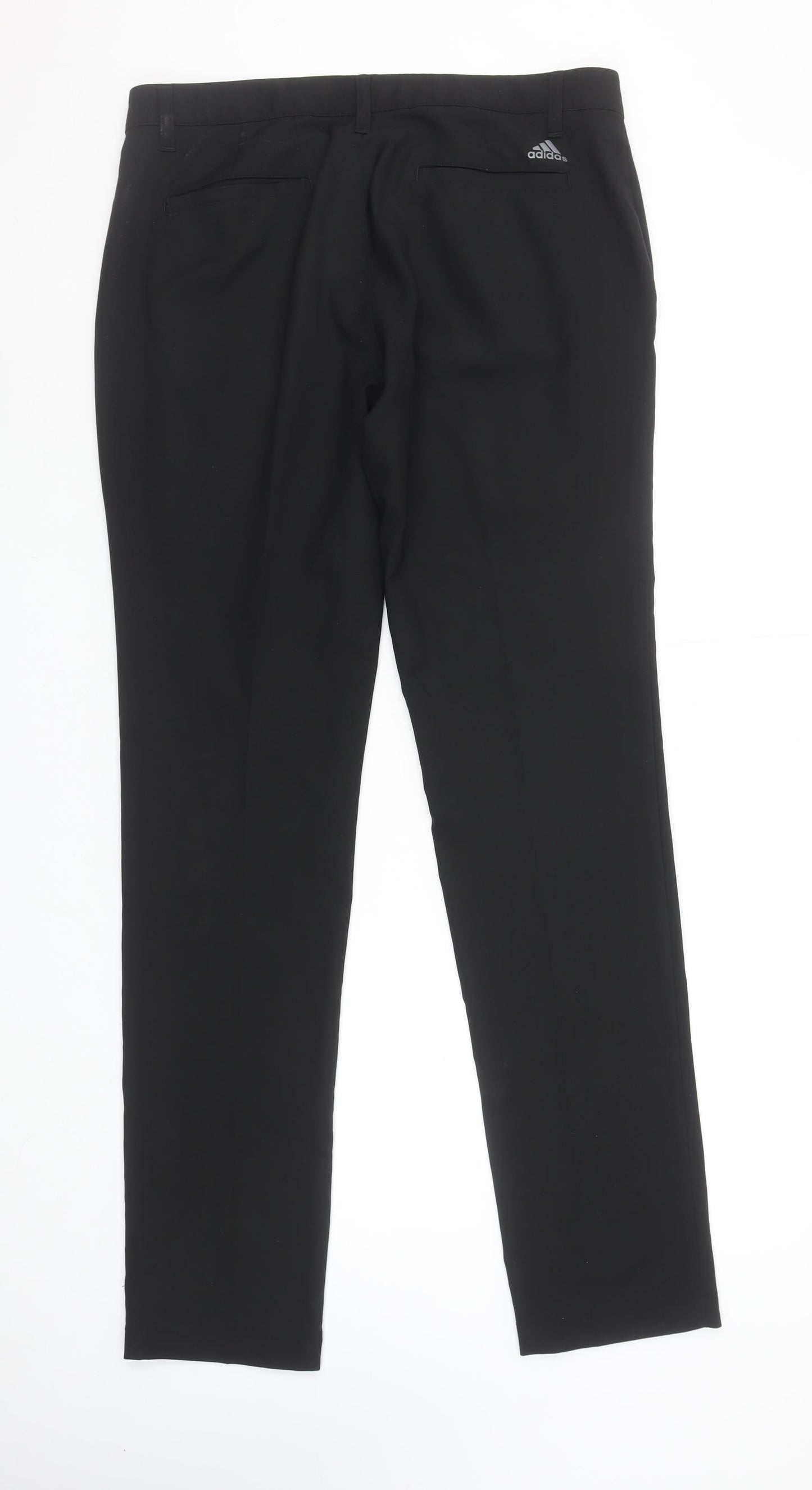 Adidas Men's Black 34in Chino Trousers Regular Fit