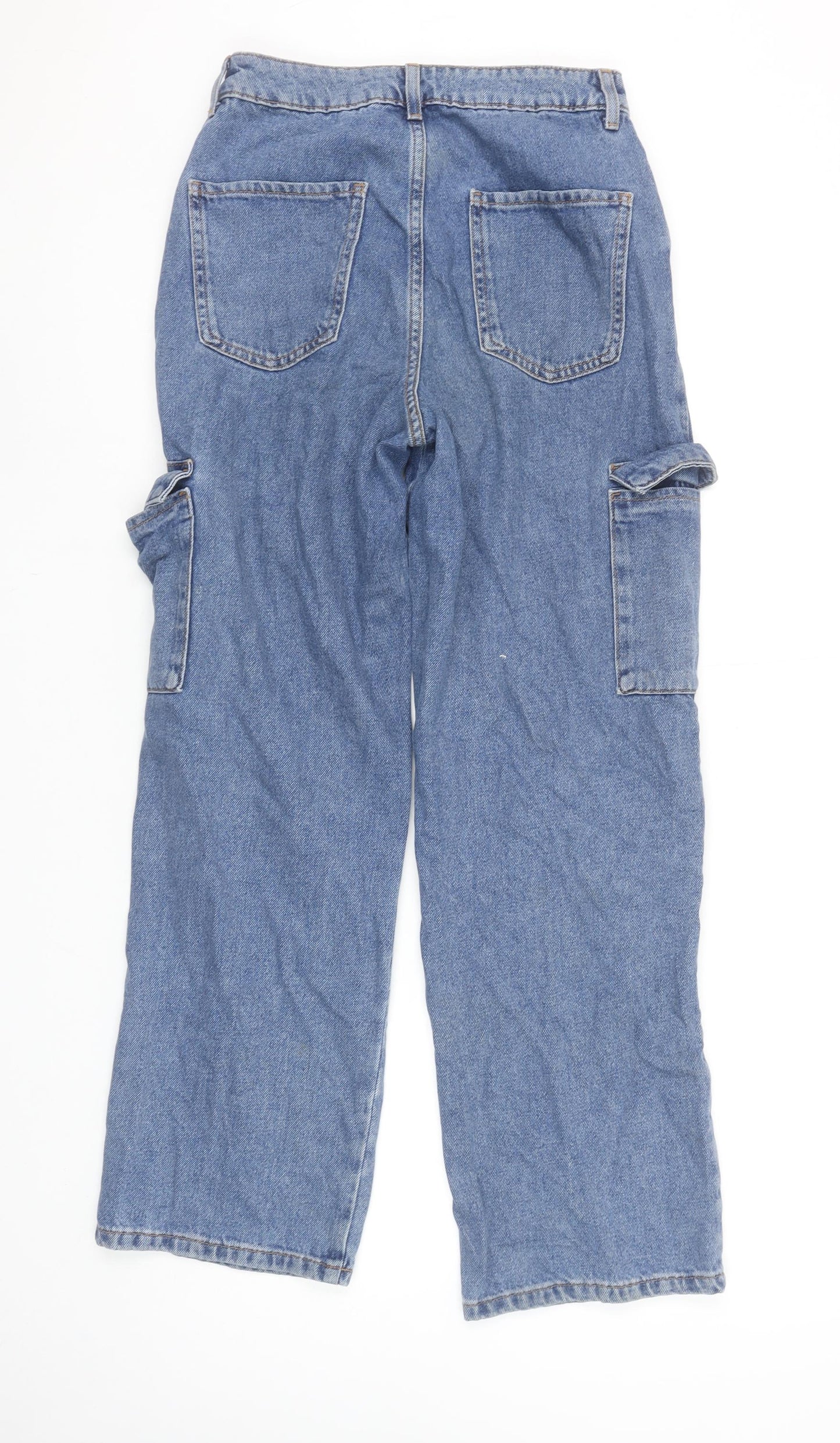 New Look Girls Blue Wide-Leg Jeans Age 12 Years 152cm High Waist Denim