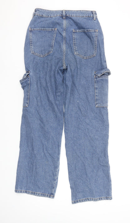 New Look Girls Blue Wide-Leg Jeans Age 12 Years 152cm High Waist Denim
