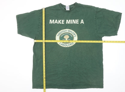 Russell Men’s Green 3XL Beer Graphic T-Shirt Regular Fit Cotton