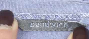 Womens UK Size L Sandwich Purple Cropped Blouse