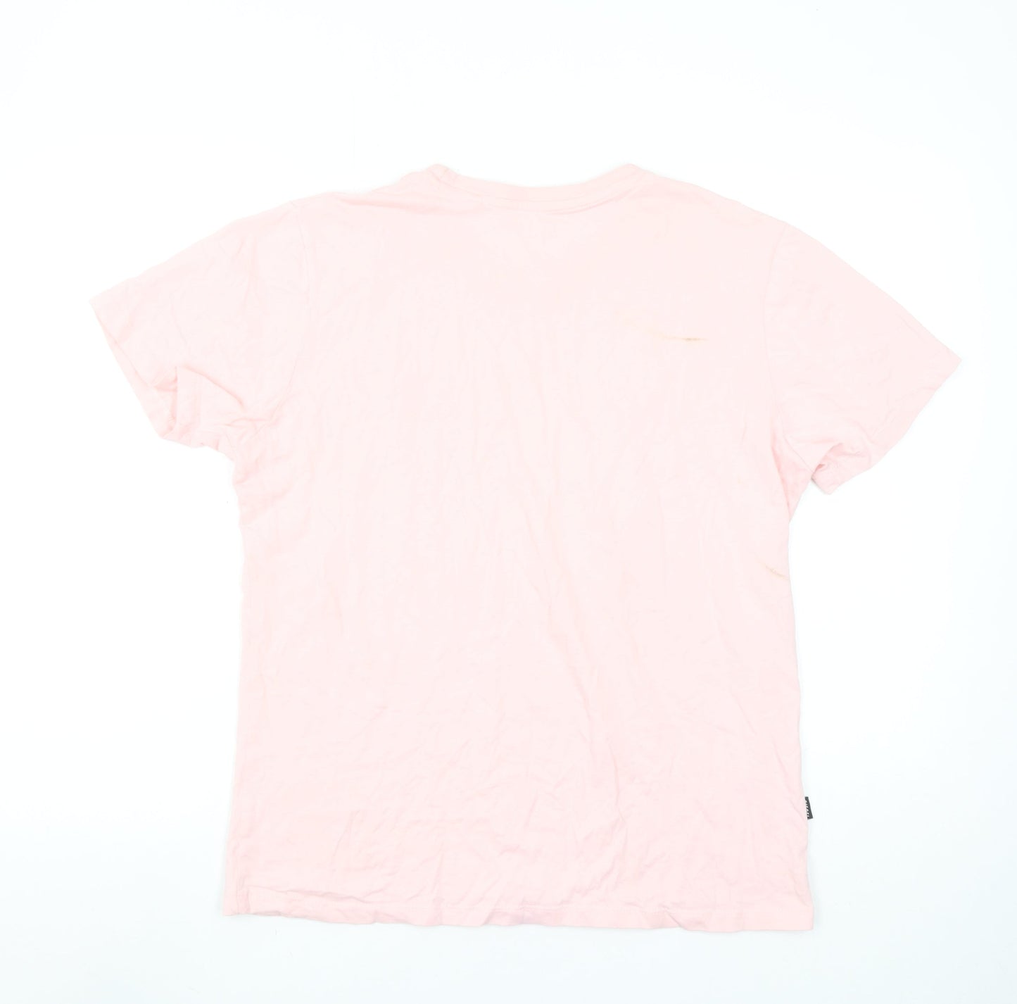 Diesel Men's Pink Cotton Crew Neck Short Sleeve T-Shirt Size S