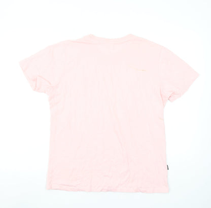Diesel Men's Pink Cotton Crew Neck Short Sleeve T-Shirt Size S