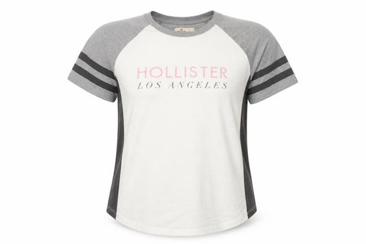 Womens UK Size L Hollister Multicoloured Ringer T-Shirt