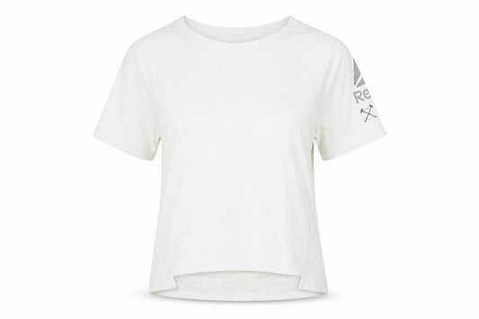 Womens UK Size S Reebok Beige Gym & Training Running & Jogging Yoga T-Shirt