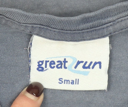 Mens UK Size S Great Run Blue  T-Shirt