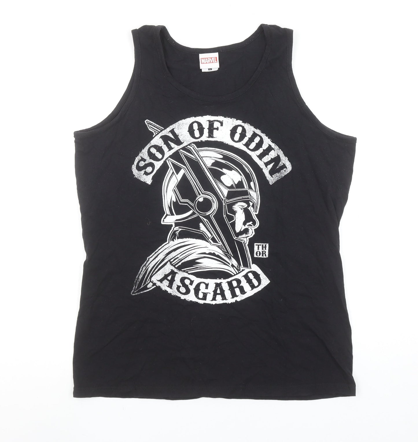 Marvel Thor Son of Odin Black Sleeveless Men's Cotton T-Shirt Size L