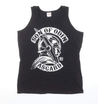Marvel Thor Son of Odin Black Sleeveless Men's Cotton T-Shirt Size L