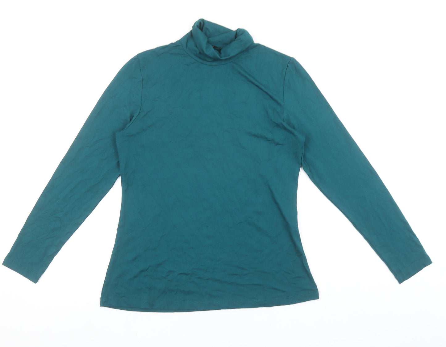 Womens UK Size 12 ON Fashion Green Basic T-Shirt
