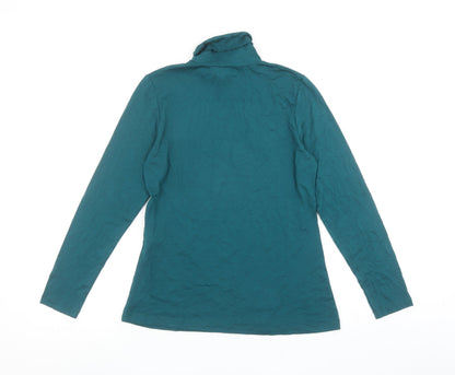 Womens UK Size 12 ON Fashion Green Basic T-Shirt