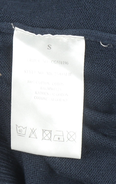 Brave Soul Men's Blue Cotton Crew Neck Pullover Jumper Size S