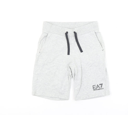 Emporio Armani Boys Grey EA7 Sweat Shorts 8 Years Regular Fit