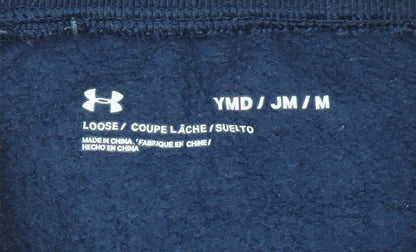 Under Armour Boys Blue Jogger Sweatpants M Fleece Comfort Elastic Waist