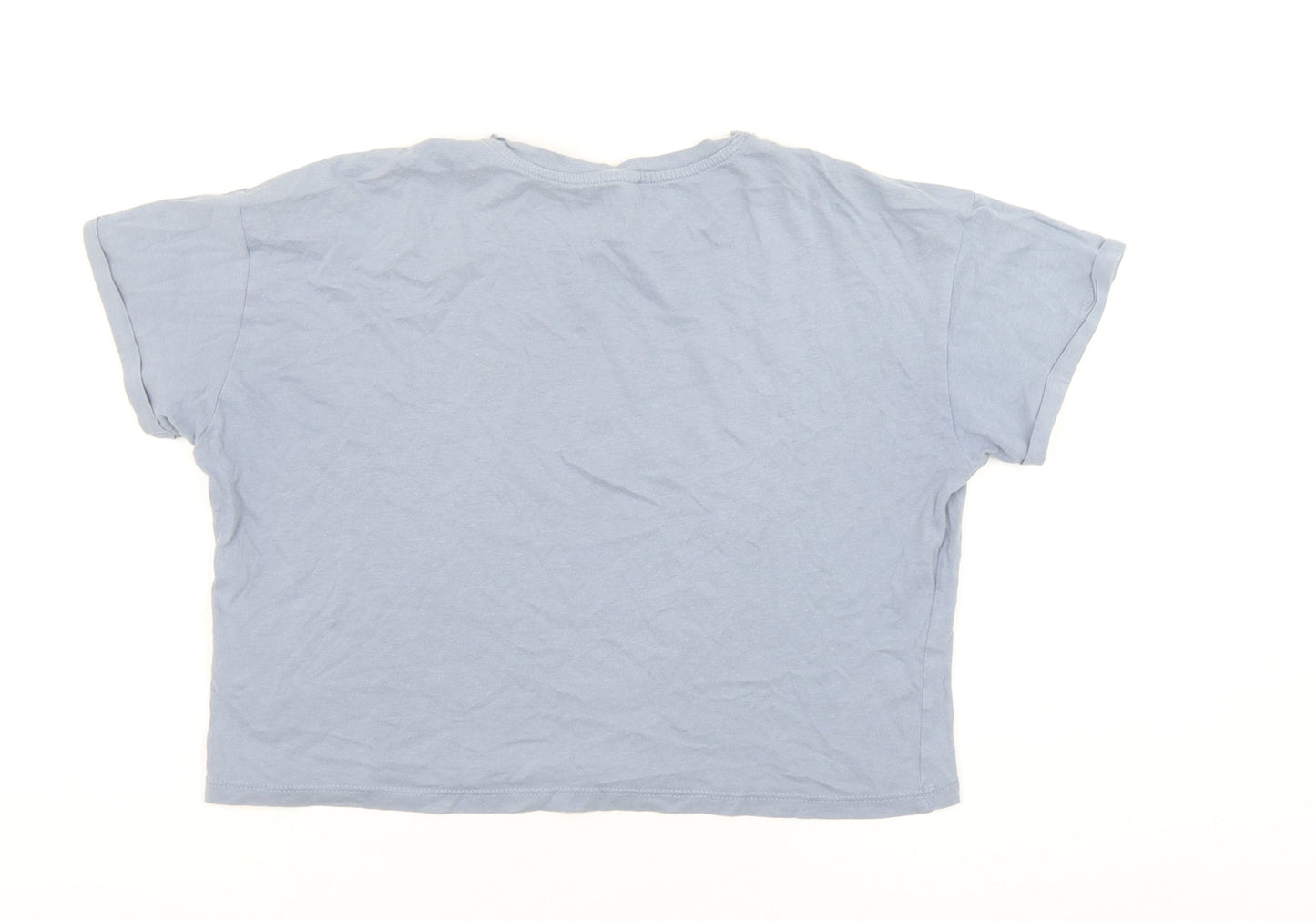 New Look Girls Blue BRKLYN Cropped Graphic T-Shirt Age 14-15 Years