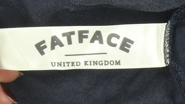 FatFace Women’s Blue 3/4 Sleeve Cotton Modal Basic T-Shirt Size 16