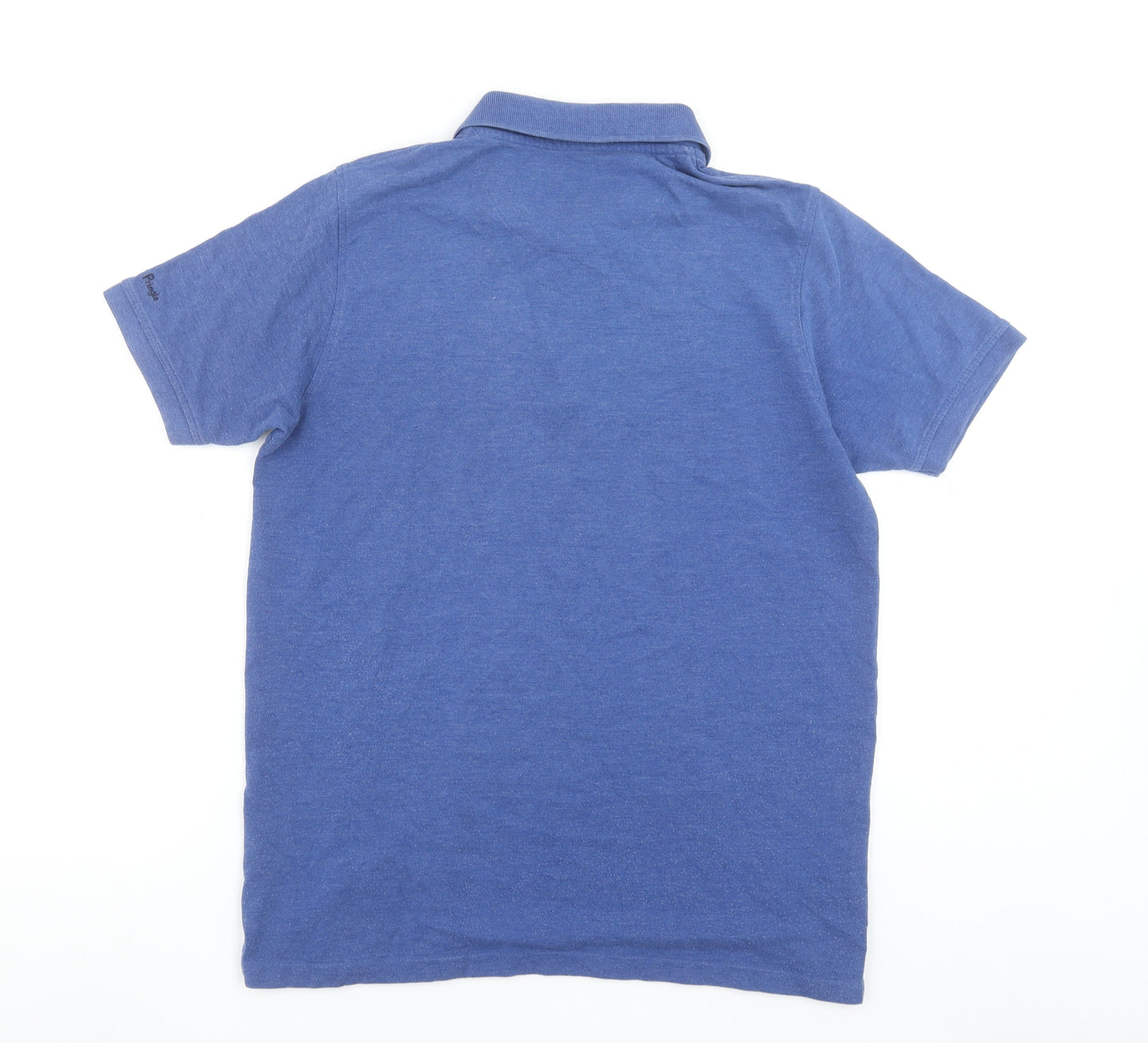 James Pringle Men's Blue Cotton Short Sleeve Polo Shirt M