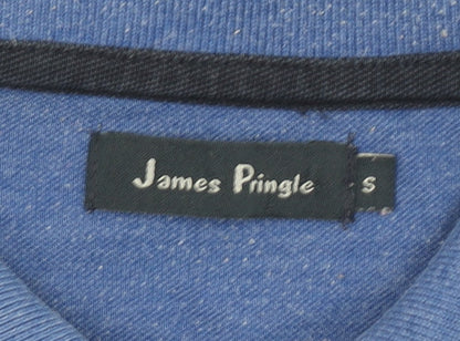 James Pringle Men's Blue Cotton Short Sleeve Polo Shirt M