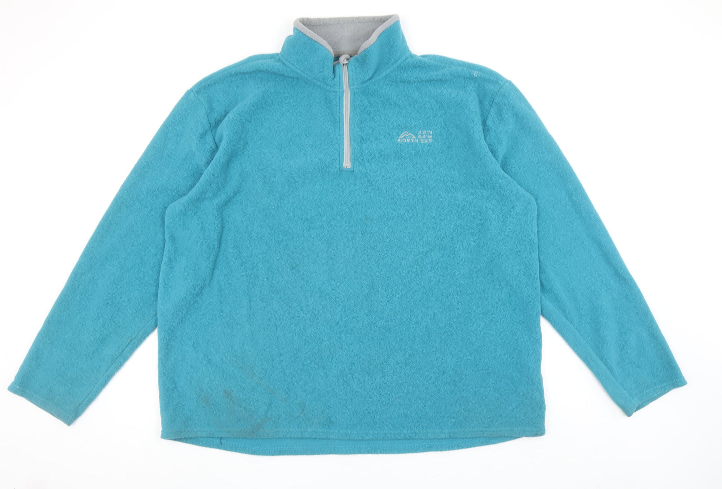 Atlas For Men Blue Fleece 2XL 1/4 Zip Pullover Sweatshirt