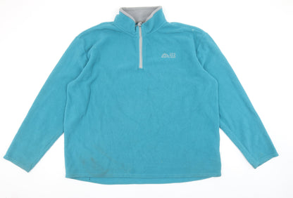 Atlas For Men Blue Fleece 2XL 1/4 Zip Pullover Sweatshirt