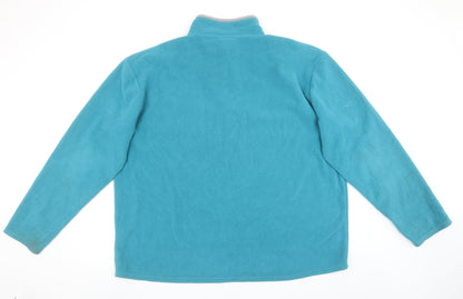 Atlas For Men Blue Fleece 2XL 1/4 Zip Pullover Sweatshirt