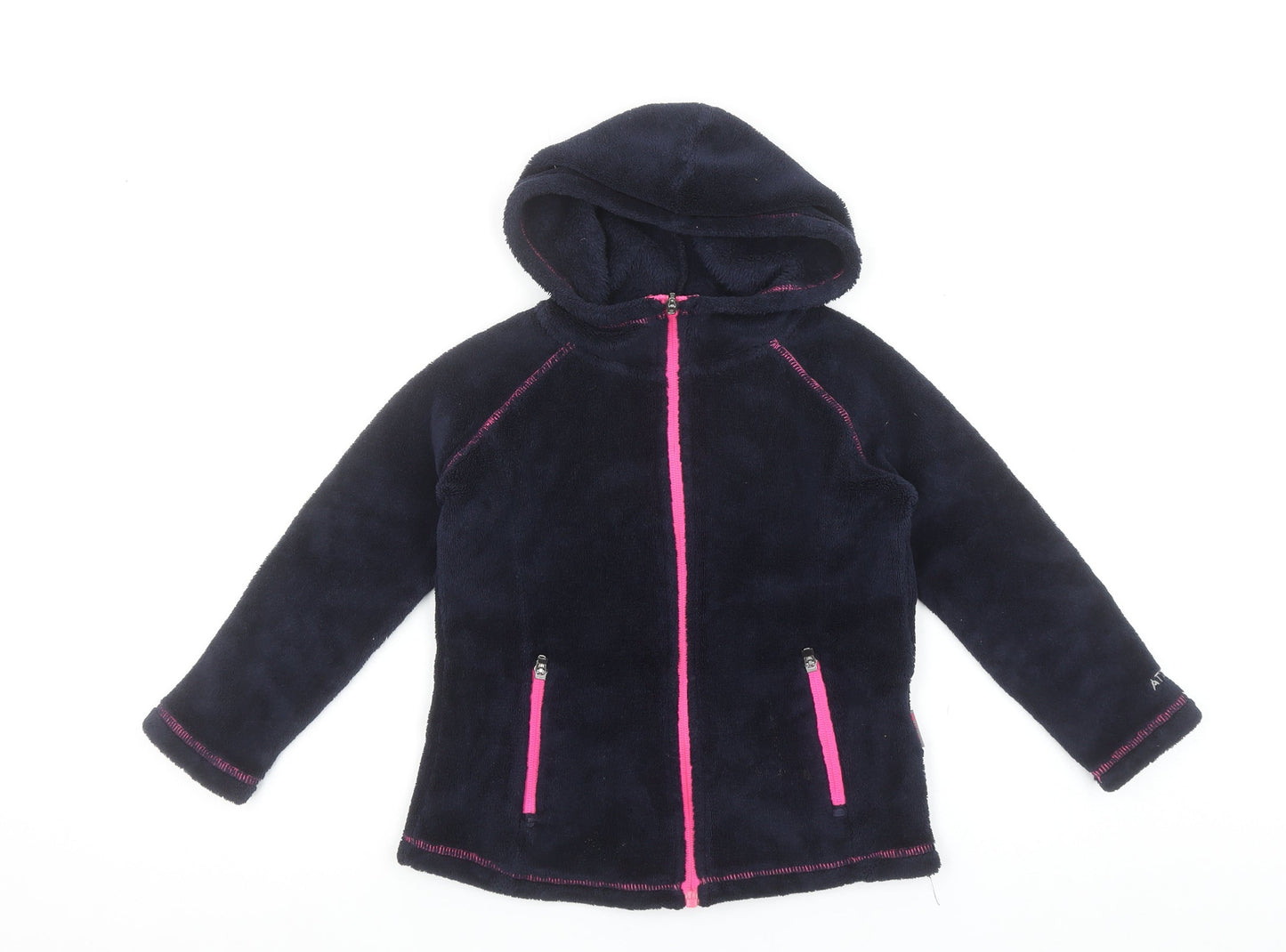 Trespass Girls Blue Fleece Hooded Full Zip Jacket 3-4 Years