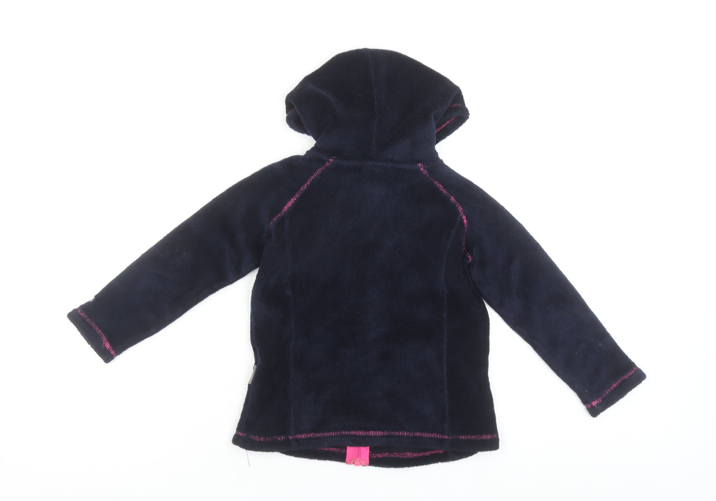 Trespass Girls Blue Fleece Hooded Full Zip Jacket 3-4 Years