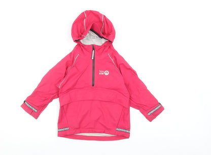 Spotty Otter Girls Pink 3-4 Years Hooded Waterproof Anorak Jacket