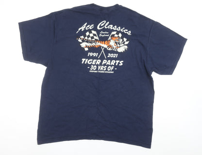 Gildan Hammer Men's Navy Blue 2XL Graphic T-Shirt Ace Classics London 1991-2021