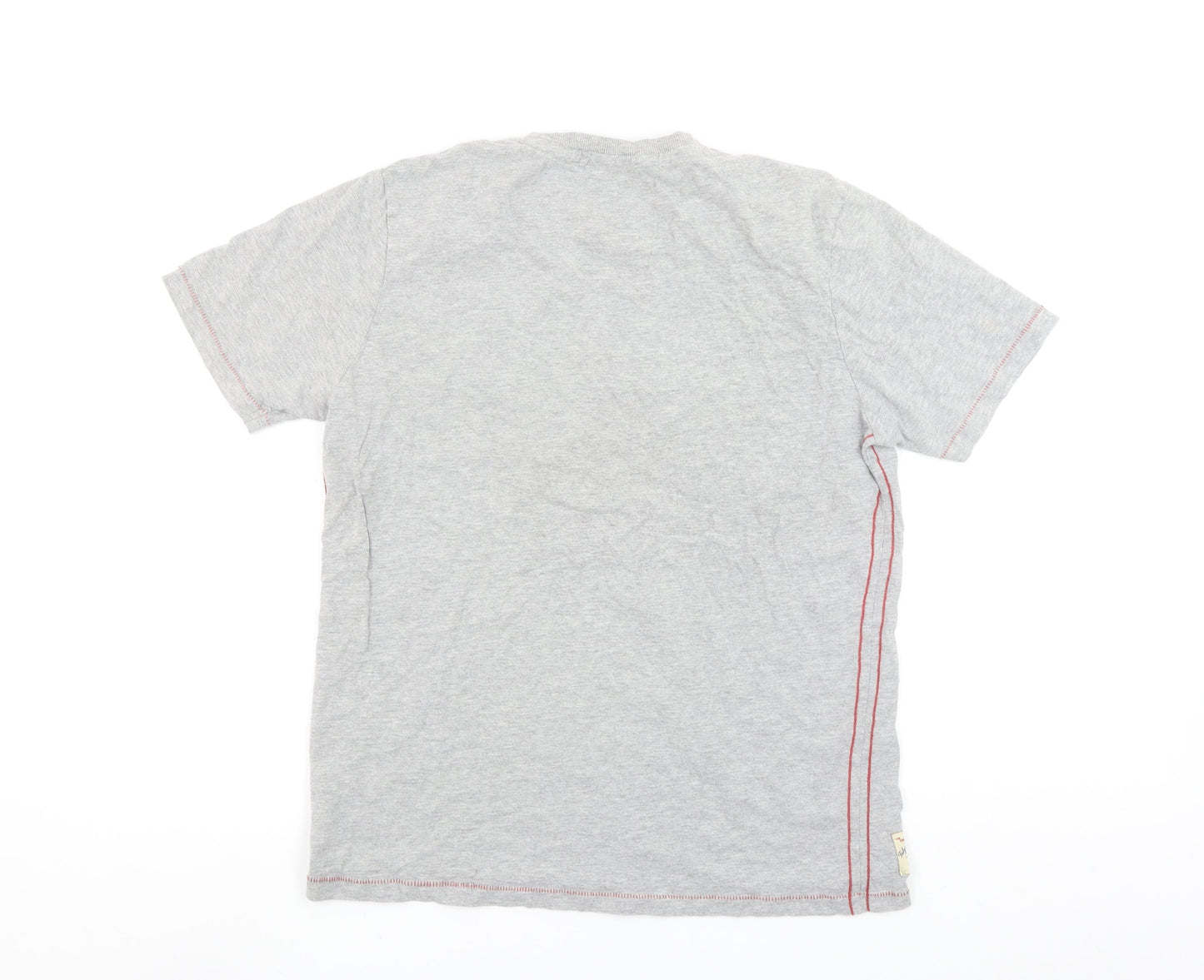 Tokyo Laundry Men's Grey Graphic Print Crew Neck T-Shirt Size L