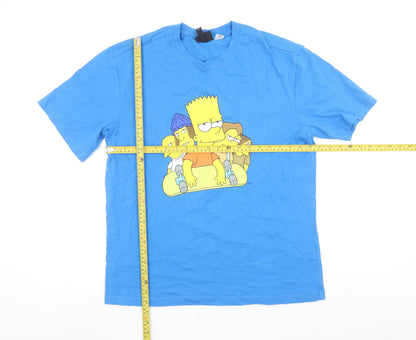 Mens UK Size M H&M Blue  T-Shirt