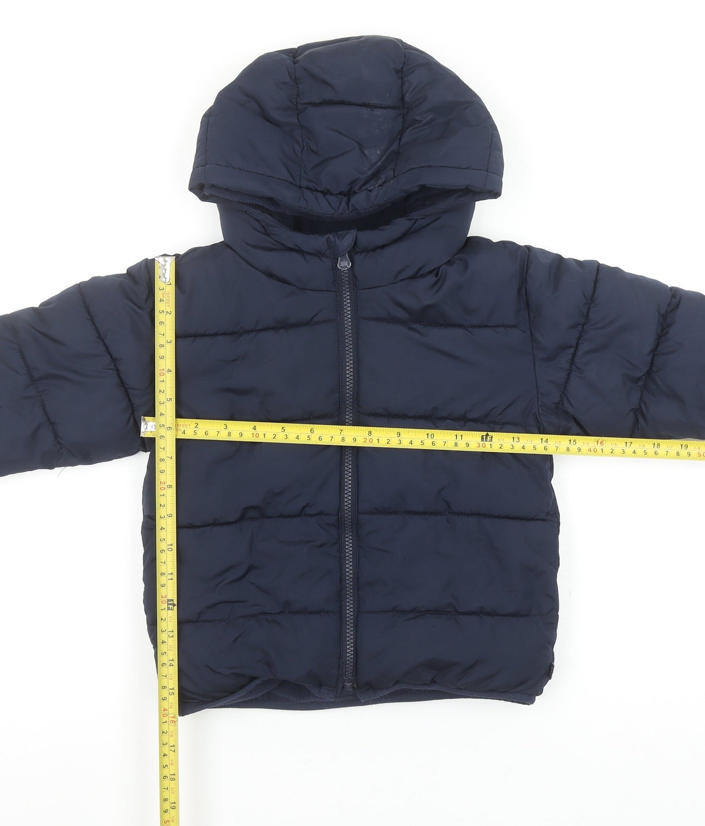 Baby GAP Girls Blue Hooded Puffer Jacket 3 Years Winter Water Resistant Coat