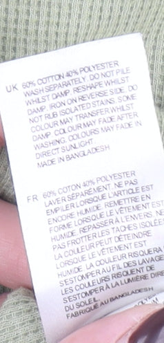 White Stuff Men's Caledon Green Long Sleeve Crew Neck T-Shirt Medium