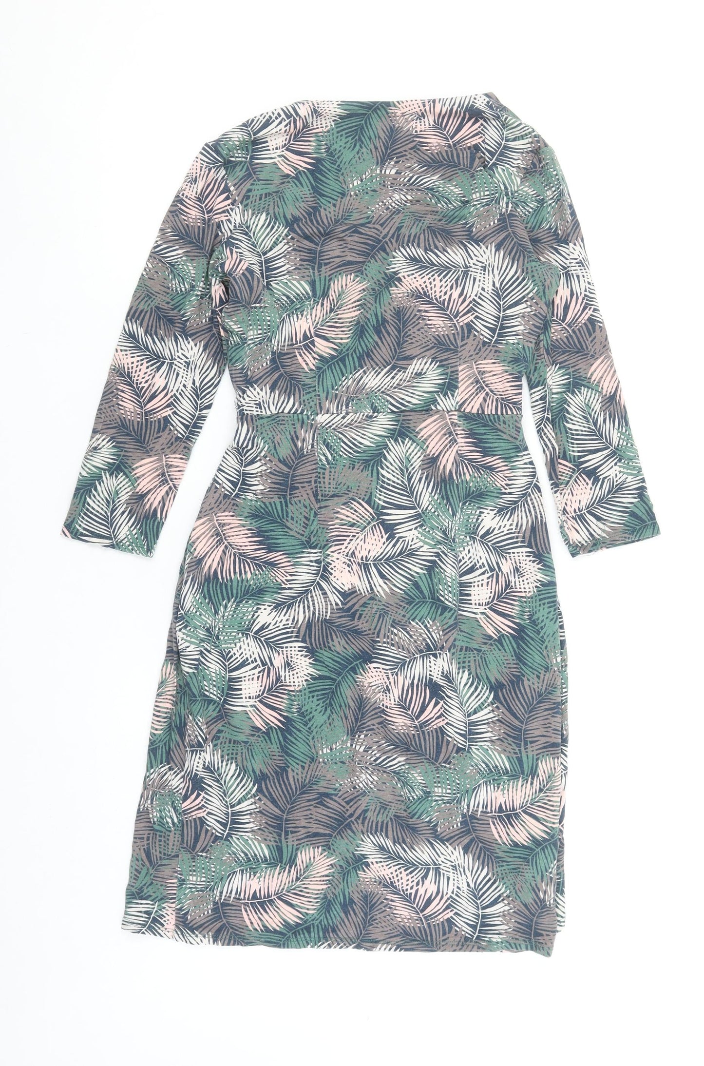 Laura Ashley Women’s Multicoloured Tropical Print Knee Length Wrap Dress Size 8