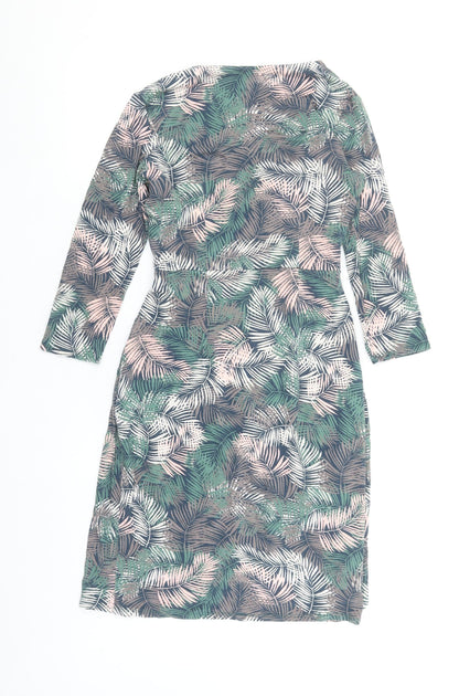 Laura Ashley Women’s Multicoloured Tropical Print Knee Length Wrap Dress Size 8