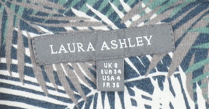 Laura Ashley Women’s Multicoloured Tropical Print Knee Length Wrap Dress Size 8