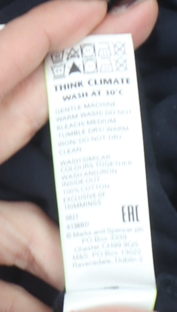 Marks and Spencer Men's Blue Christmas Beer Graphic Short Sleeve T-Shirt Size M